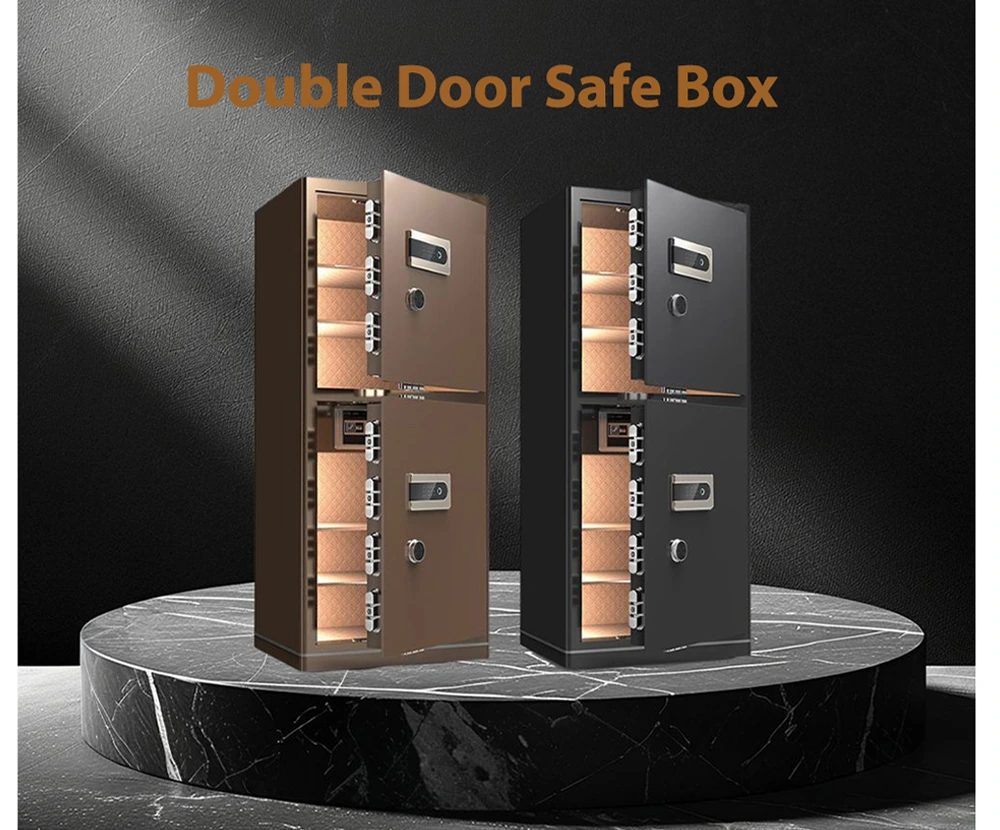 large double door bimetric safe box for bank office use 