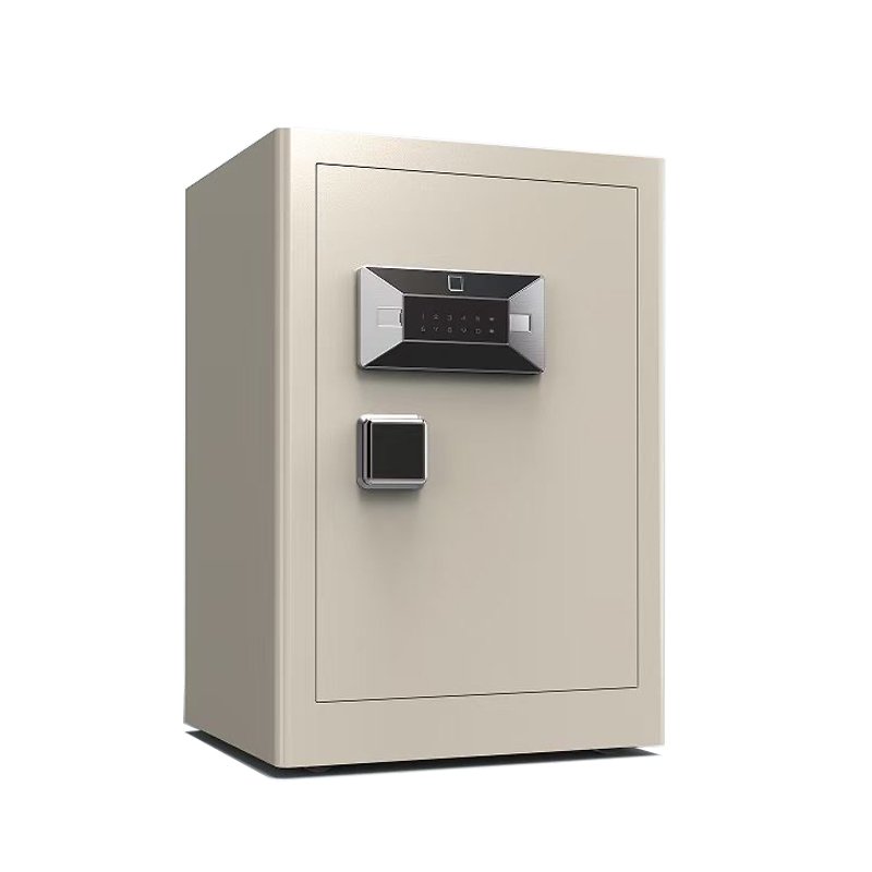 luxury gold 60cm steel biometric safe box for financial institutions, heavy duty high security business vault