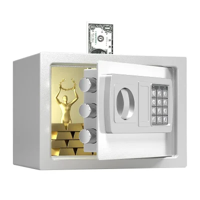 White color safe box with coin hole on the top