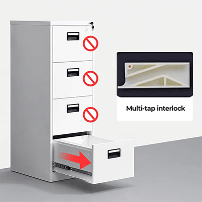 office vertical file cabinet anti-tipping design