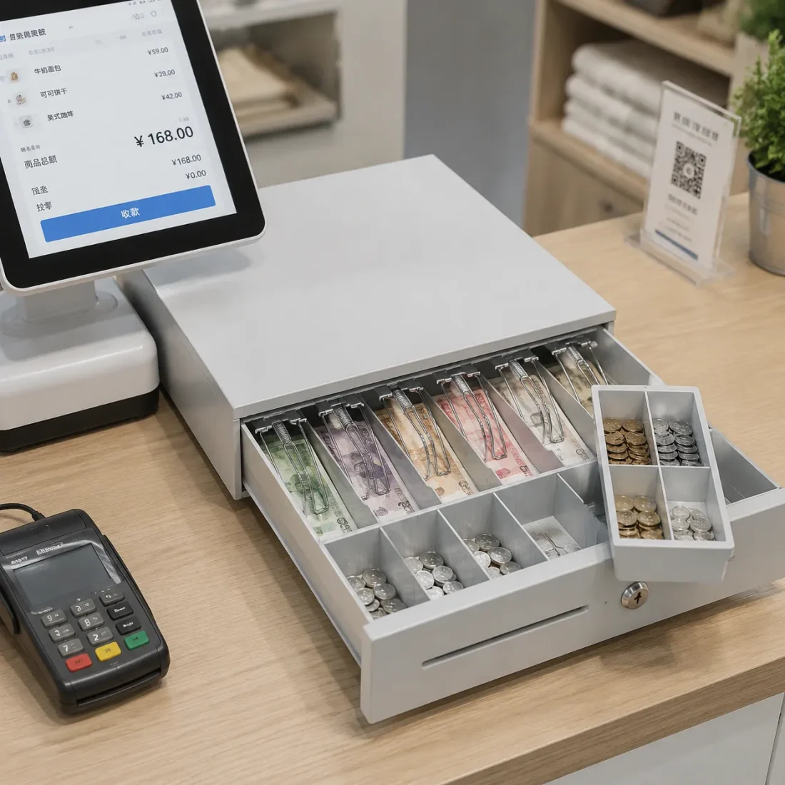 drawer cash box white color (1)