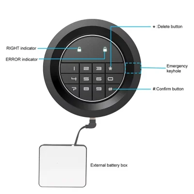 gun safe digital panel