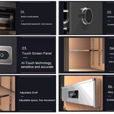 alloy fingeprint panel ，luxury inside,adjustable shelf and Retractable handle