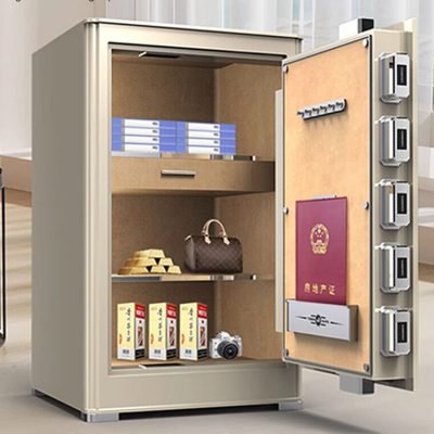 Luxury smart safe box with large internal storage space and jewelry storage box drawer